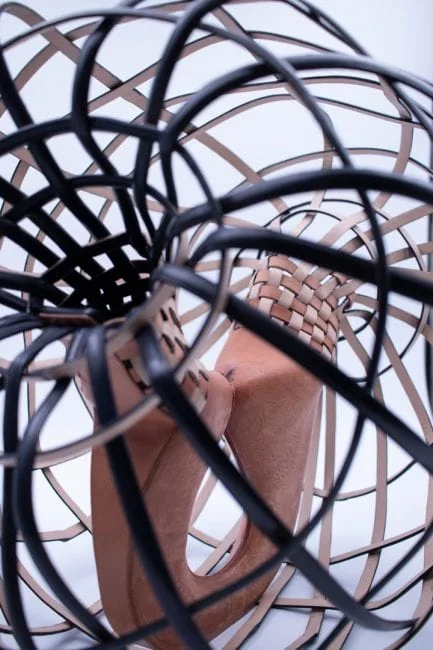 sculpture of relationsip footwear inspired