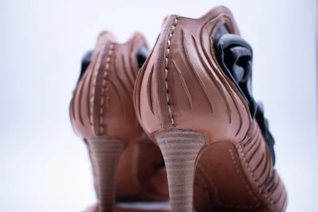 shoe designing with vegetable-taned leather